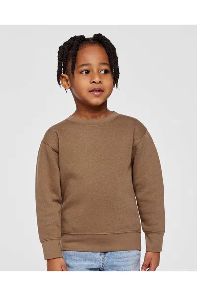 Rabbit Skins Kids' Toddler Fleece Crewneck Sweatshirt In Brown