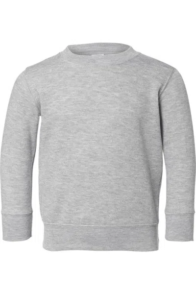 Rabbit Skins Kids' Toddler Fleece Crewneck Sweatshirt In Gray
