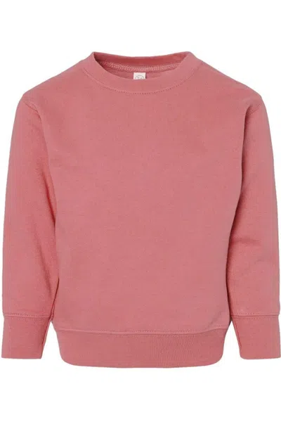 Rabbit Skins Kids' Toddler Fleece Crewneck Sweatshirt In Pink