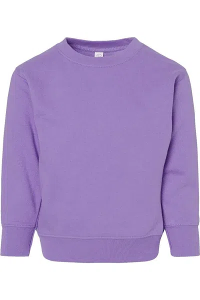 Rabbit Skins Kids' Toddler Fleece Crewneck Sweatshirt In Purple