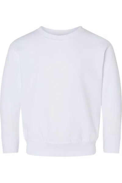 Rabbit Skins Kids' Toddler Fleece Crewneck Sweatshirt In White