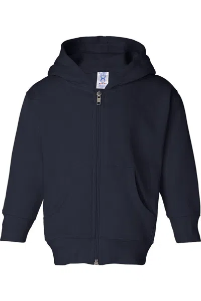 Rabbit Skins Kids' Toddler Full-zip Fleece Hoodie In Blue