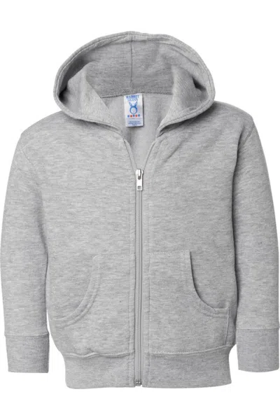 Rabbit Skins Kids' Toddler Full-zip Fleece Hoodie In Gray