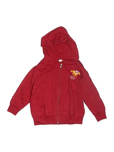 Pre-owned Rabbit Skins Kids' Zip Up Hoodie In Red