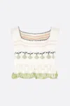 Rabbit Top In Cream+green
