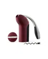 Rabbit Vertical Lever Corkscrew With Foil Cutter, Merlot In Red