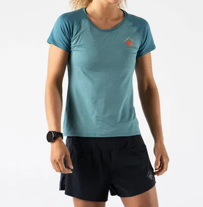 Rabbit Women's Ez Perforated Short Sleeve Trail Tee In Mineral Blue