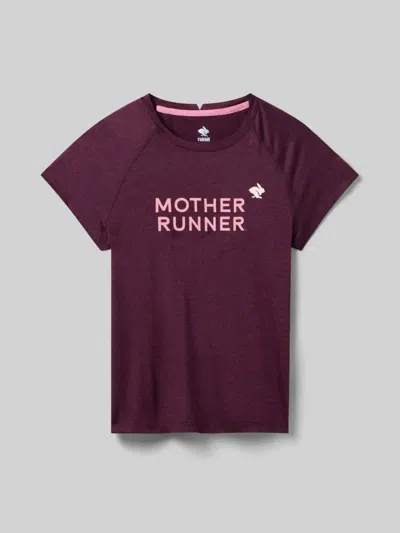 Rabbit Women's Ez Short Sleeve Tee In Mauve "mother Runner" In Animal Print