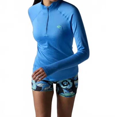 Rabbit Women's Ez Zip Long-sleeve Quarter-zip Pullover In Super Sonic/bright Blue