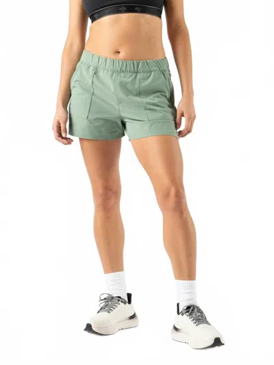 Rabbit Women's High Country Running And Hiking Shorts - 3" In Iceberg Green In Multi