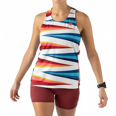 Rabbit Women's Race Pace Tank In Vaporous Grey Multi-color