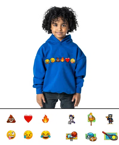 Rabble Clothing Kids' Toddler Unisex Customizable Hoodie Bundle With Champion Smiles Dabblz In Blueberry Blast
