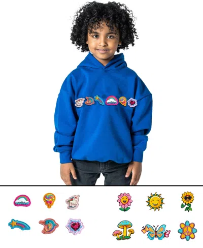 Rabble Clothing Kids' Unisex Customizable Hoodie Bundle With Flower Power And Magic Wonders Dabblz In Blueberry Blast