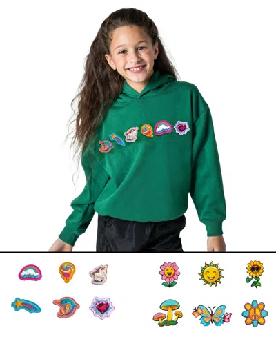 Rabble Clothing Kids' Unisex Customizable Hoodie Bundle With Flower Power And Magic Wonders Dabblz In Precious Emerald