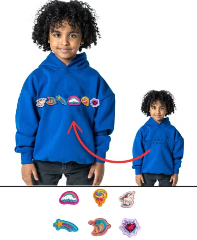 Rabble Clothing Kids' Unisex Customizable Hoodie Bundle With Magic Wonders Patch Dabblz In Blueberry Blast