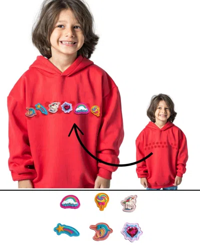 Rabble Clothing Kids' Unisex Customizable Hoodie Bundle With Magic Wonders Patch Dabblz In Strawberry Splash