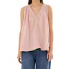 Rabens Saloner Ljuba V-neck Tank Top In Pink In Pink