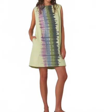 RABENS SALONER MACAW DRESS IN LIME COMBO