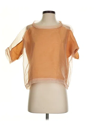 Pre-owned Rabens Saloner Short Sleeve Blouse In Orange