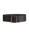 Rabens Saloner Woman Belt Black Size 32 Leather In Black