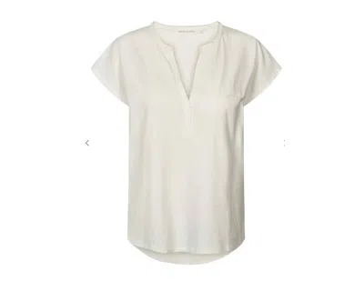Rabens Saloner Women's Blanca Cap Sleeve Top In Chalk In White