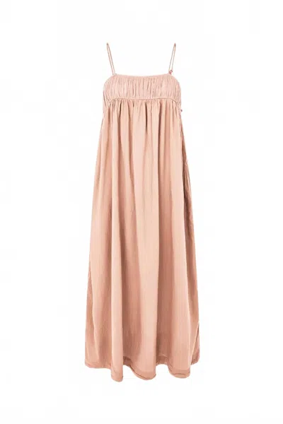 Rabens Saloner Women's Cotton Angel String Maxi Dress In Blush In Gold