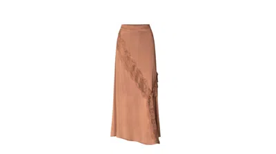 Rabens Saloner Women's Leia Sheer Lace Skirt In Blush In Brown