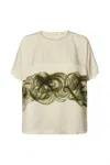 Rabens Saloner Women's Rabens Swirl Tee In Olive In Green