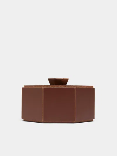 Rabitti 1969 Coste Leather Low Box  Abask Luxury Gift In Brown