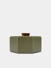 Rabitti 1969 Coste Leather Low Box  Abask Luxury Gift In  Green