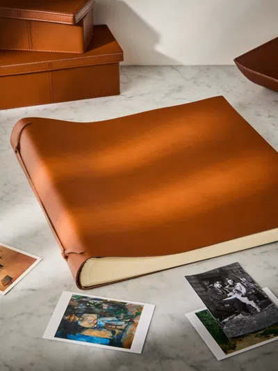 Rabitti 1969 Legacci Leather Large Photo Album In Brown