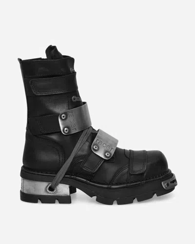 Racer Worldwide New Rock Leather Boots In Black