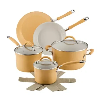 Rachael Ray 10-pc. Cookware Set In Yellow