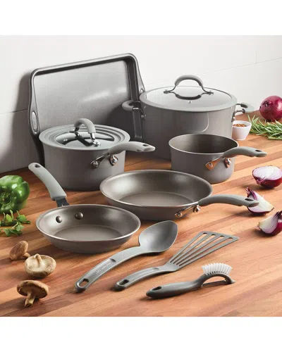 Rachael Ray 11pc Cook + Create Aluminum Nonstick Cookware Set In Gray
