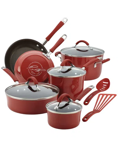 Rachael Ray 12pc Hard-enamel Nonstick Cookware Set In Animal Print