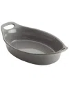 Rachael Ray Ceramics 2.5qt Oval Baker In Grey