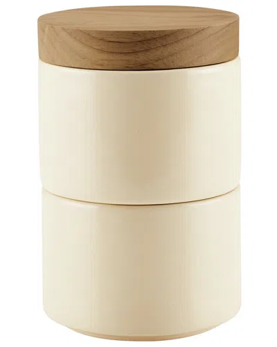 Rachael Ray 2pc Ceramic Stacking Spice Box Set With Lid In Brown
