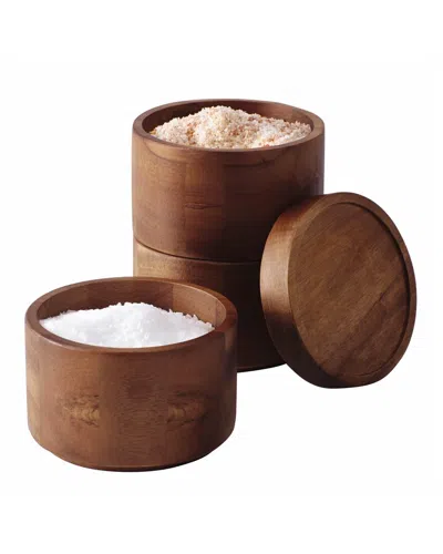 Rachael Ray 3-tier Stacking Salt Box In Brown