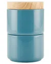 Rachael Ray Ceramic 3pc Stacking Spice Box Set With Lid In Blue
