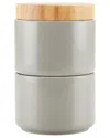 Rachael Ray Ceramic 3pc Stacking Spice Box Set With Lid In Grey