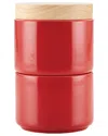 Rachael Ray Ceramic 3pc Stacking Spice Box Set With Lid In Red
