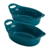 Rachael Ray Ceramic Oval 2-pc. Au Gratin Dish In Green