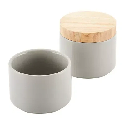Rachael Ray Ceramics 2-pc. Stacking Salt Box In Silver
