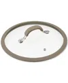 Rachael Ray Cook + Create 10" Silicone-rimmed Glass Lid, Taupe In Taupe