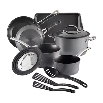Rachael Ray Cook + Create 11-pc. Non-stick Cookware Set In Black