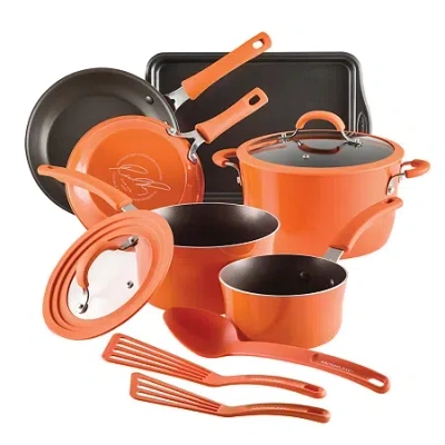 Rachael Ray Cook + Create 11-pc. Non-stick Cookware Set In Orange