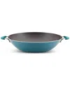 Rachael Ray Cook + Create 14" Nonstick Wok In Agave Blue