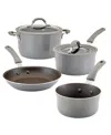 Rachael Ray Cook + Create Aluminum Nonstick Cookware, 6 Piece Set In Gray