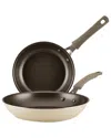 Rachael Ray Cook + Create Aluminum Nonstick Frying Pan Set, 2 Piece In Brown