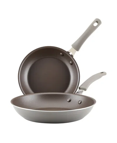 Rachael Ray Cook + Create Aluminum Nonstick Frying Pan Set, 2 Piece In Gray